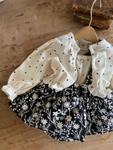 Daisy Wild Suspender Skirt Bloomer _Black