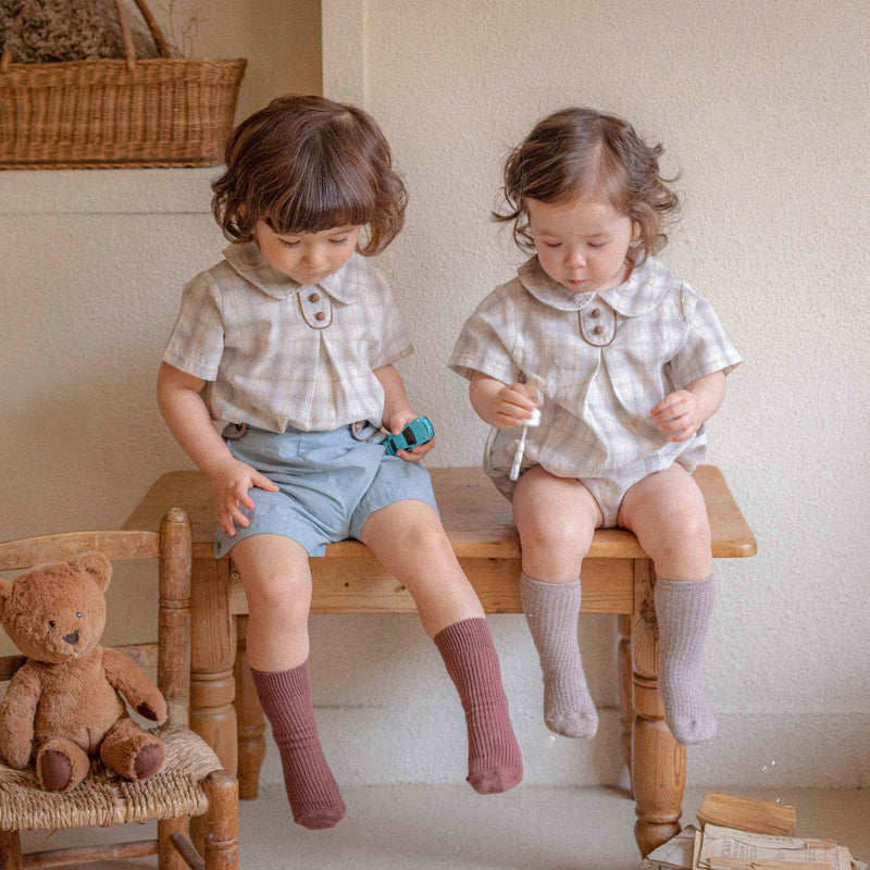 Elly Check Romper_2 Colours