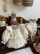 Elsa Tulle Dress Romper_Cream