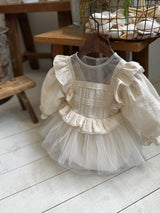 Elsa Tulle Dress Romper_Cream