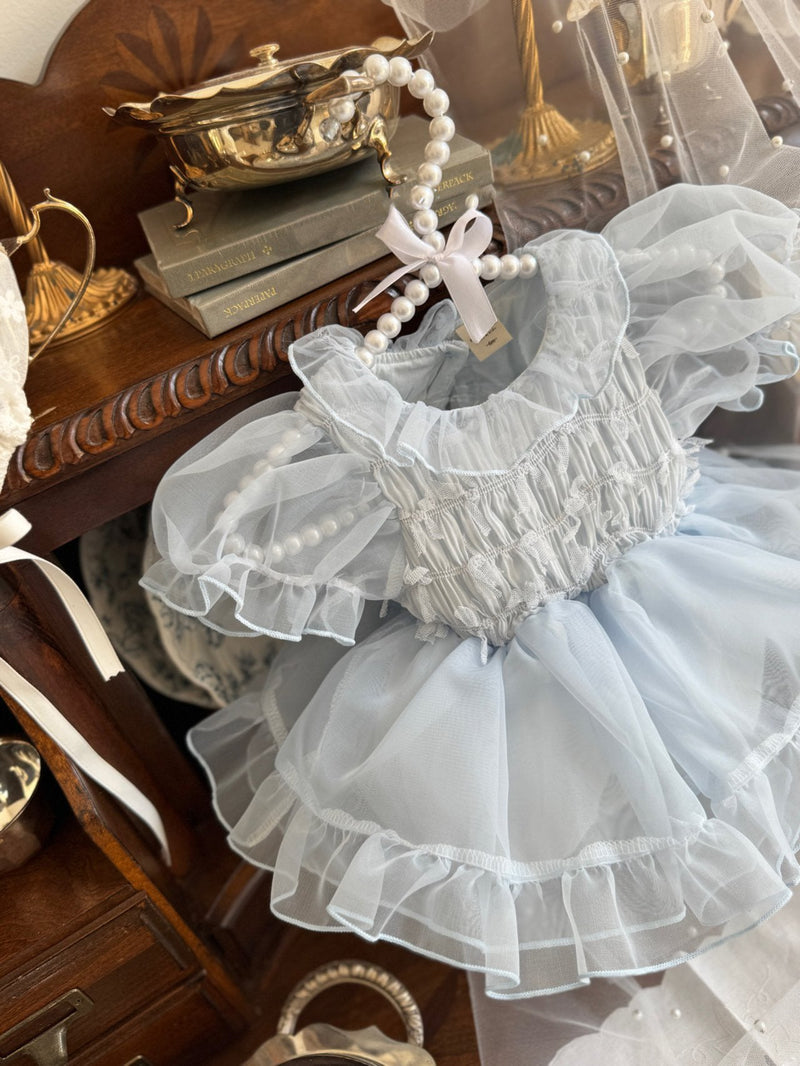 Elodie Dress Romper _Skyblue