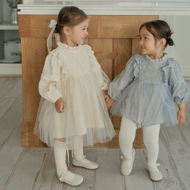 Jella Lace Romper_ Grey