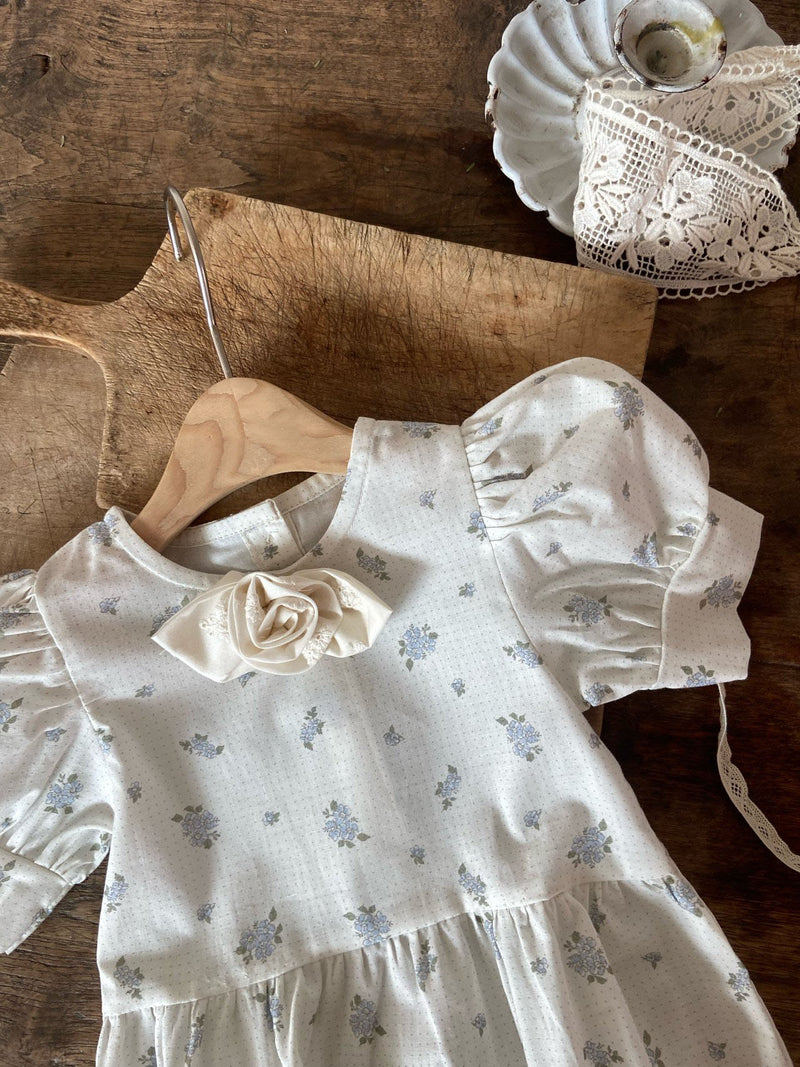 Blue Rose Garden Romper