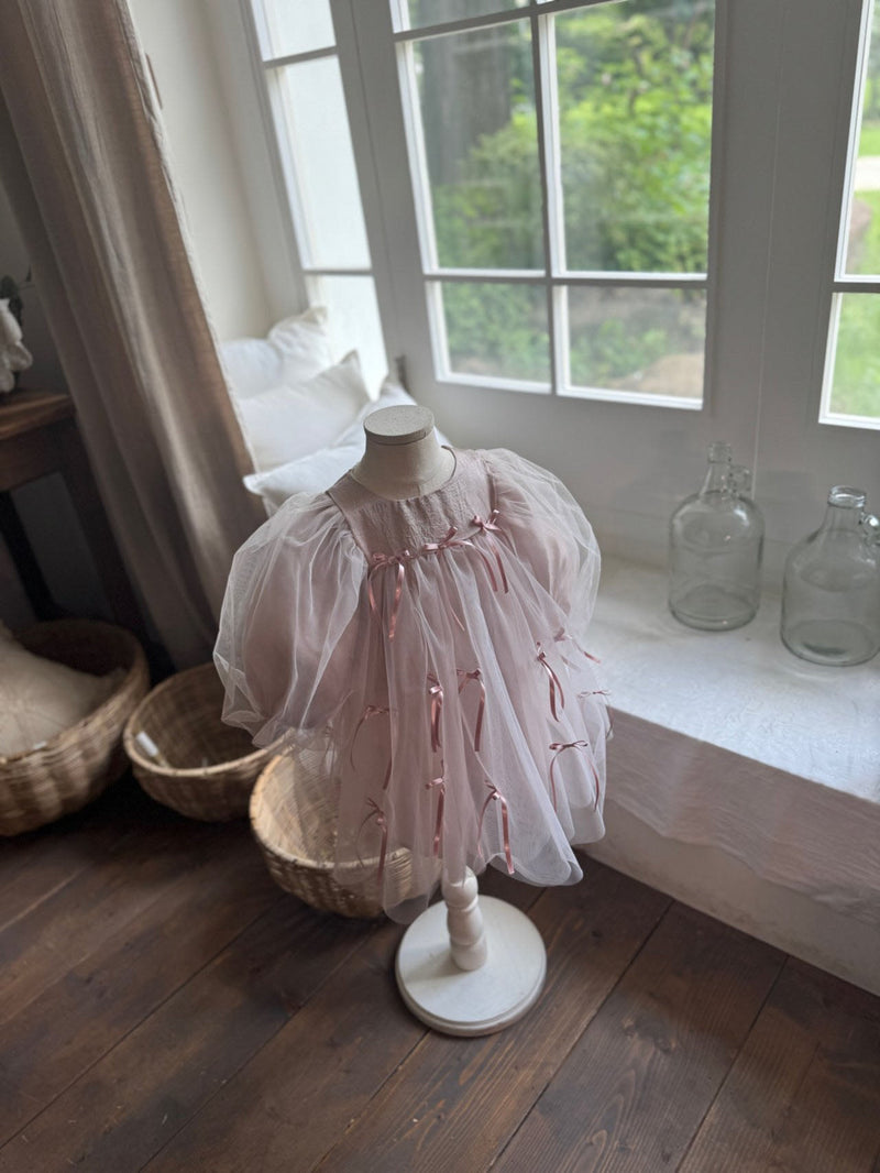 M Ribbon Dress _Pink