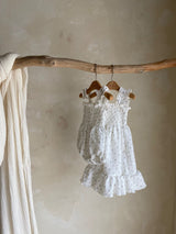 Lily Smocking Dress _Ivory