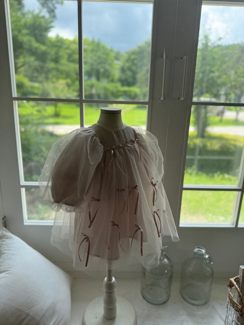 M Ribbon Dress _Pink