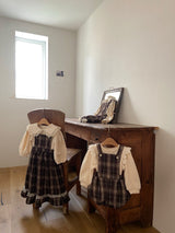 Lou Check Suspender Romper