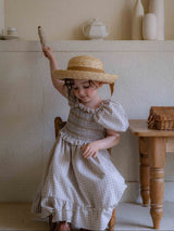 Noe Smocked Check Dress