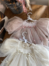 M Ribbon Dress _Cream
