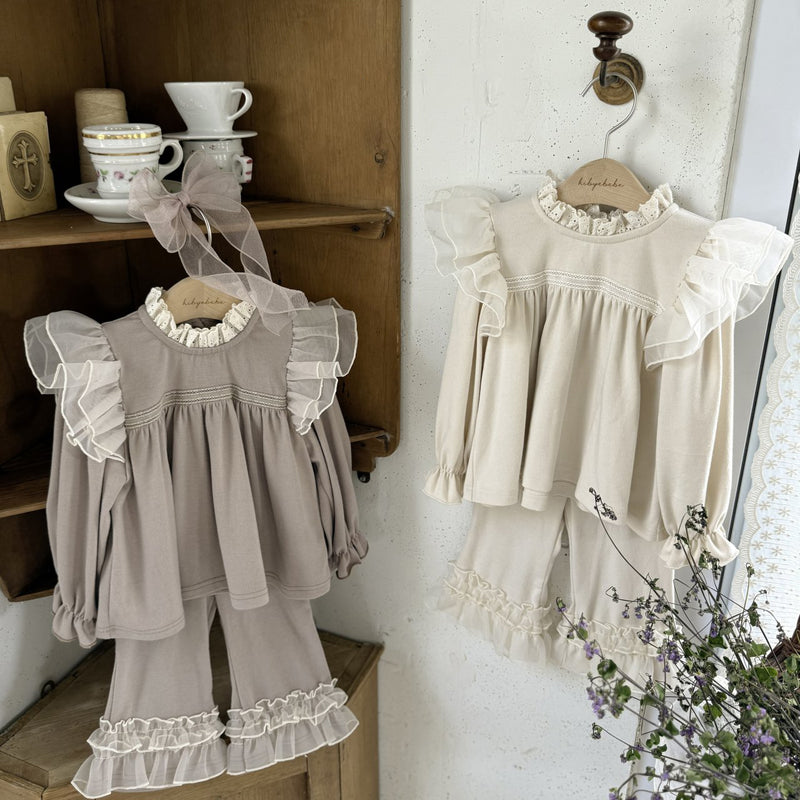 Rosie Frill Top and Pants Set _2 Colours
