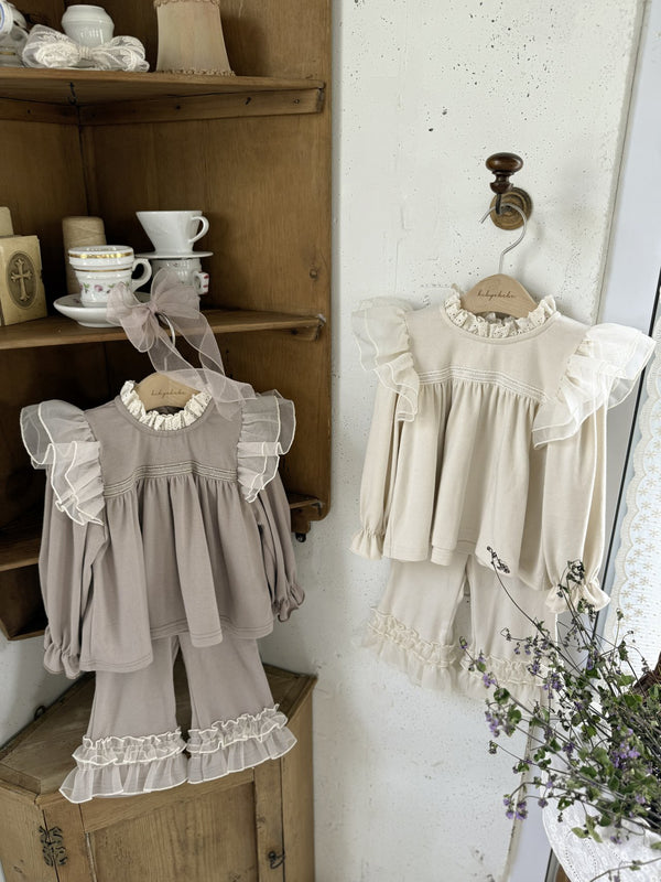 Rosie Frill Top and Pants Set _2 Colours