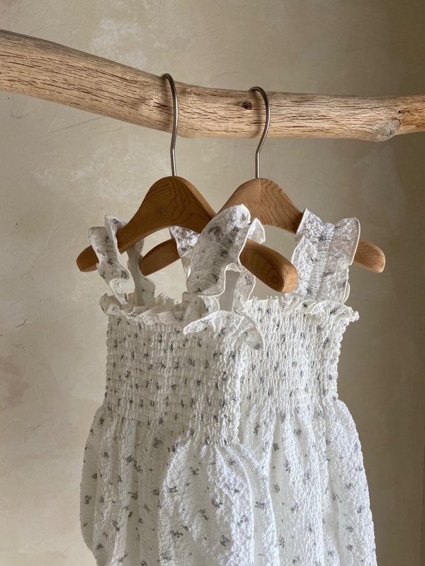 Lily Smock Romper _Ivory