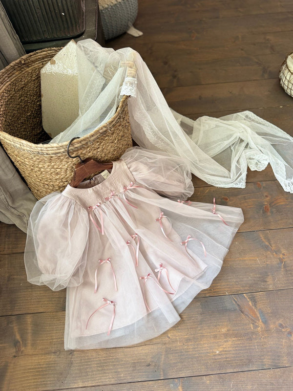 M Ribbon Dress _Pink