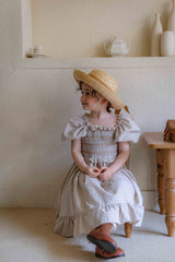 Noe Smocked Check Dress