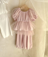 Viola Sha Top& Pants Set_ Pink