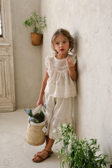 Mio Blouse & Pants Set_  Cream