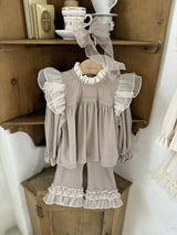 Rosie Frill Top and Pants Set _2 Colours