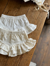 Romantic Blouse & Shorts Set _Cream