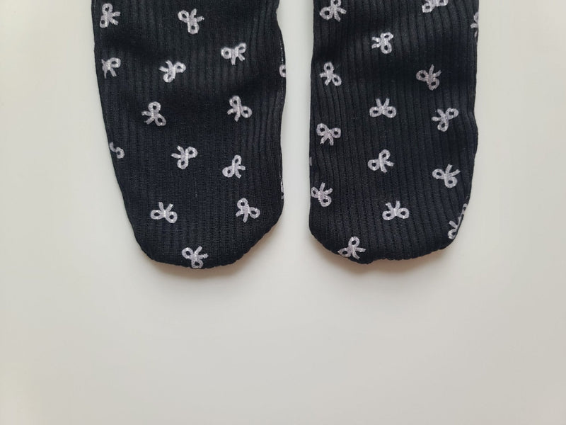 Ribbon Print Lace Socks _2 Colors