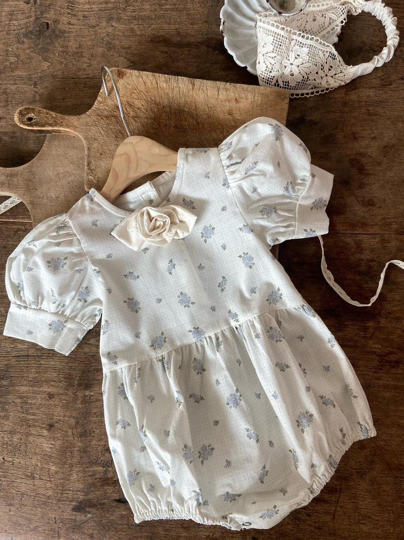 Blue Rose Garden Romper