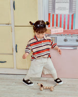 Mitte Multi-Stripe Polo Top_Brick