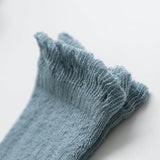 Rumi Frill Knee Socks Set_Blue & Cream