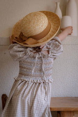Noe Smocked Check Dress