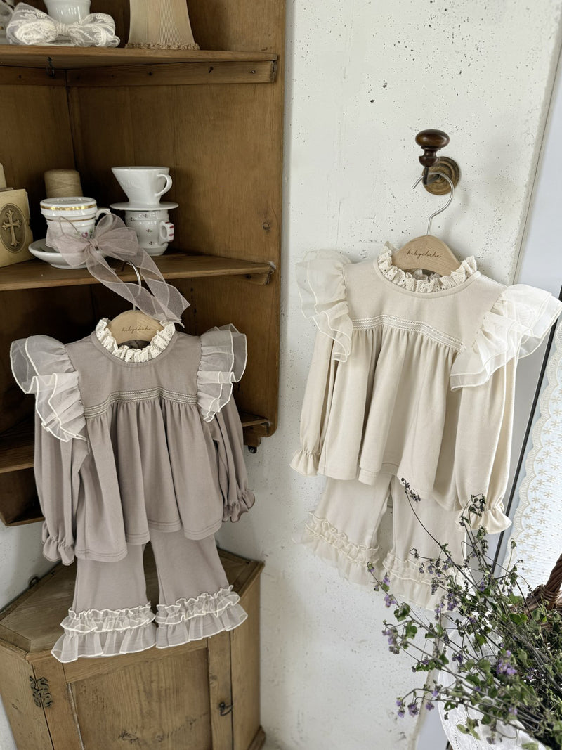 Rosie Frill Top and Pants Set _2 Colours