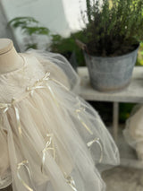 M Ribbon Dress _Cream