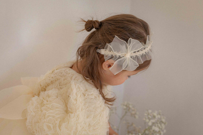 Shiny Organza Wrinkle Headband