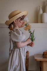 Noe Smocked Check Dress