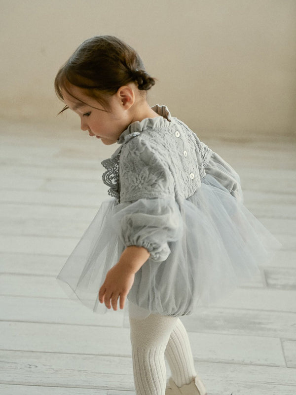 Jella Lace Romper_ Grey