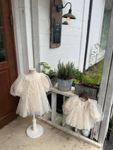 M Ribbon Dress _Cream