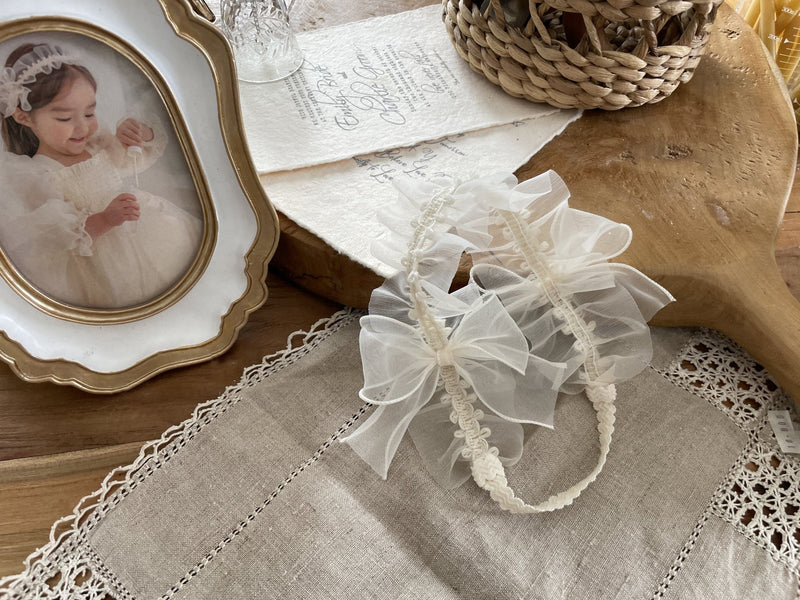 Shiny Organza Wrinkle Headband