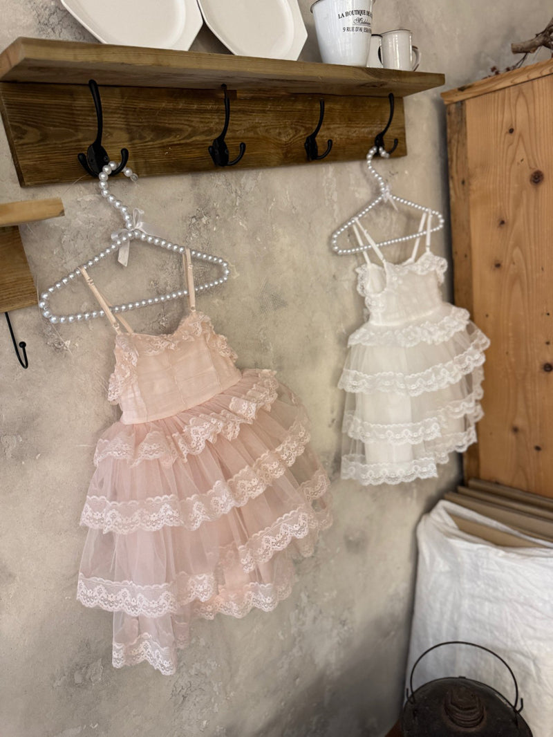 Colette Tutu Lace Dress_White