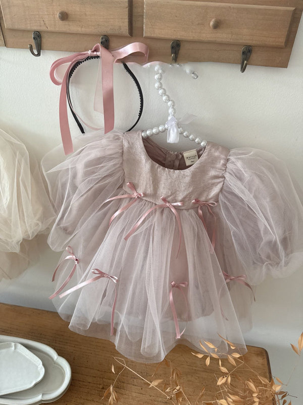 M Ribbon Dress Romper_ Pink
