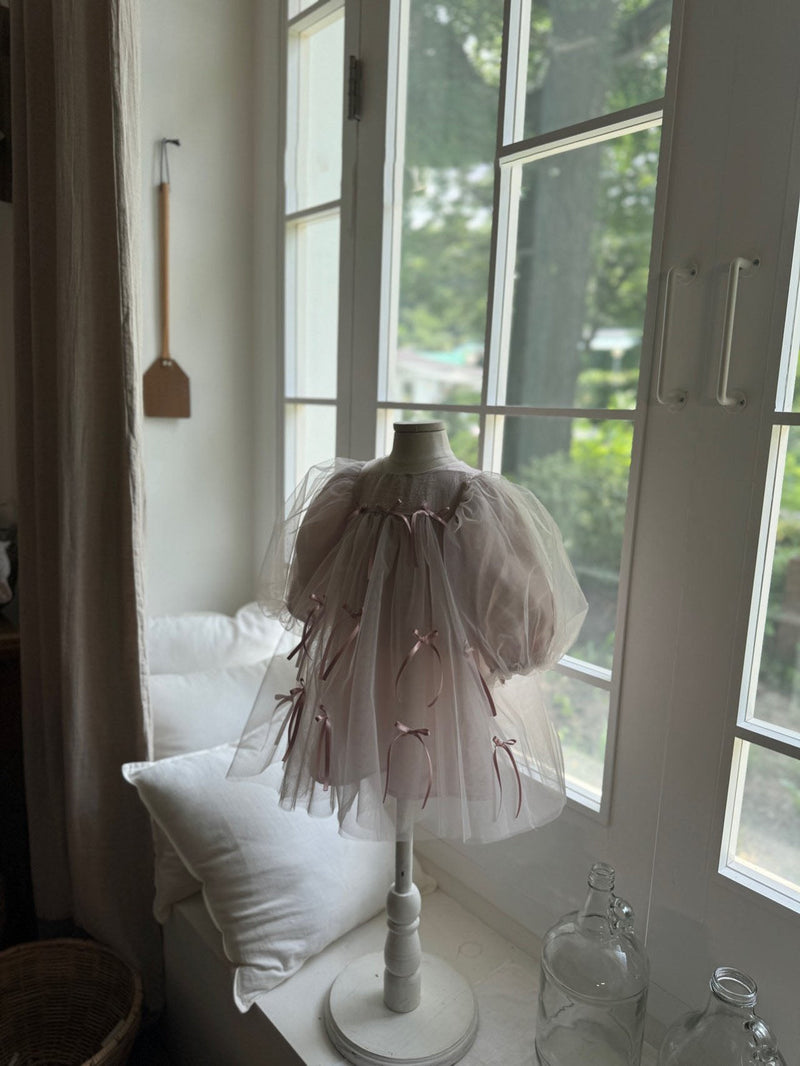 M Ribbon Dress _Pink