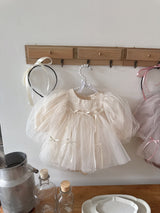 M Ribbon Dress Romper_ Cream