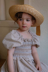 Noe Smocked Check Dress
