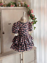 Nero Floral Blouse & Skort Set