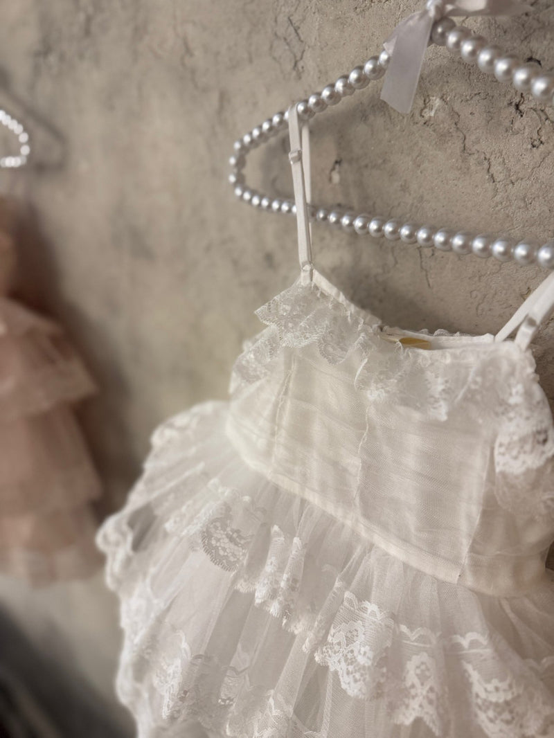 Colette Tutu Lace Dress_White