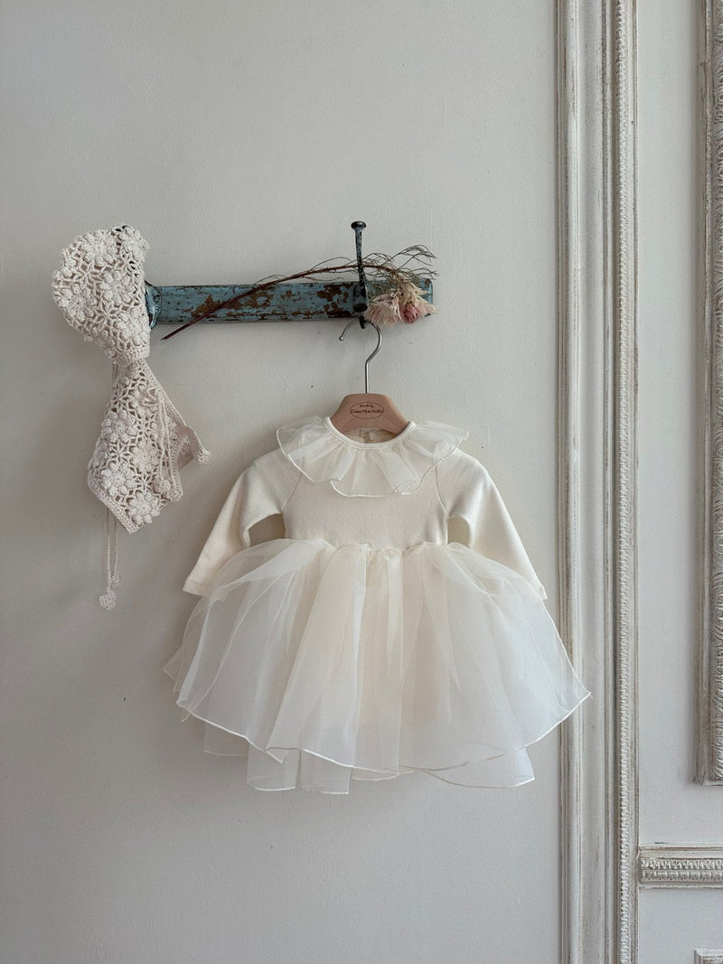 Monbebe Cream Organza Tutu Dress