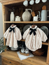 Lace Ribbon Romper _Beige Pink