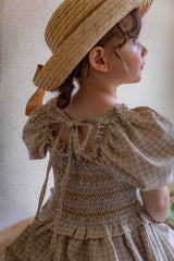 Noe Smocked Check Dress