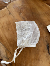 Karen Cream Lace Bonnet