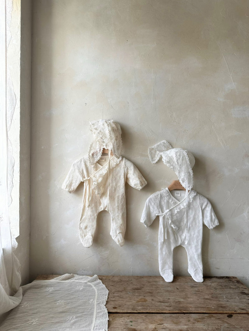 Monbebe Lace Cosy Suits from Newborn size_2Colours
