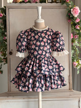 Nero Floral Blouse & Skort Set