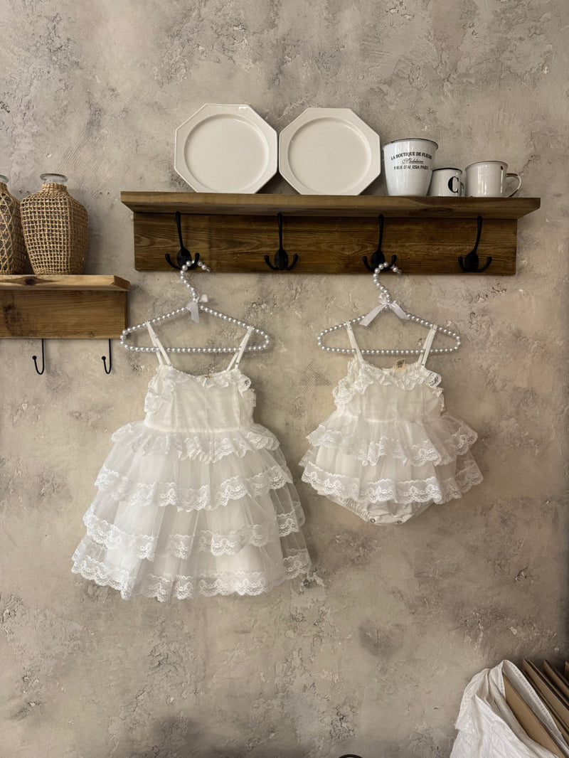 Colette Tutu Dress Romper_White