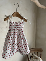 Strawberry Smocked Romper