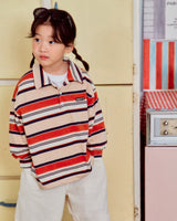 Mitte Multi-Stripe Polo Top_Brick
